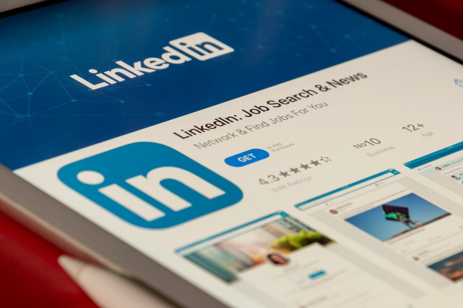 LinkedIn mobile app open during a focused job search