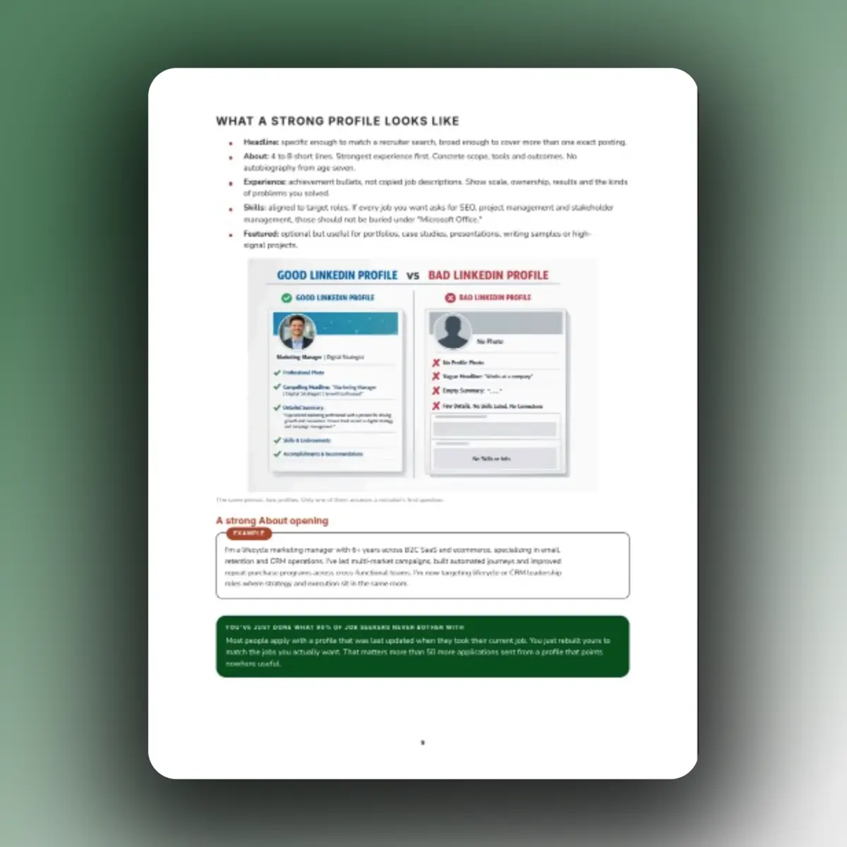 Inside the playbook: good versus bad LinkedIn profile comparison and About section example